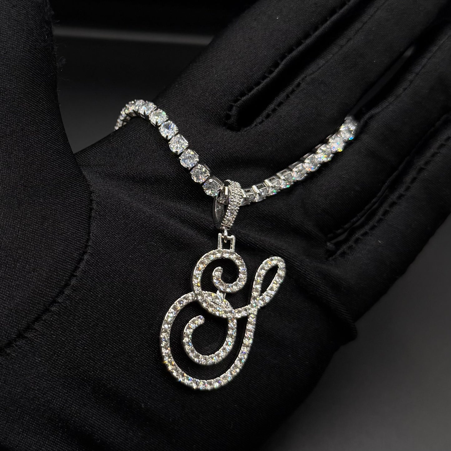 PERSONALISIERTE ICED OUT ANFANGSBUCHSTABEN "CUBIC" KETTE - ICERAIN JEWELRY