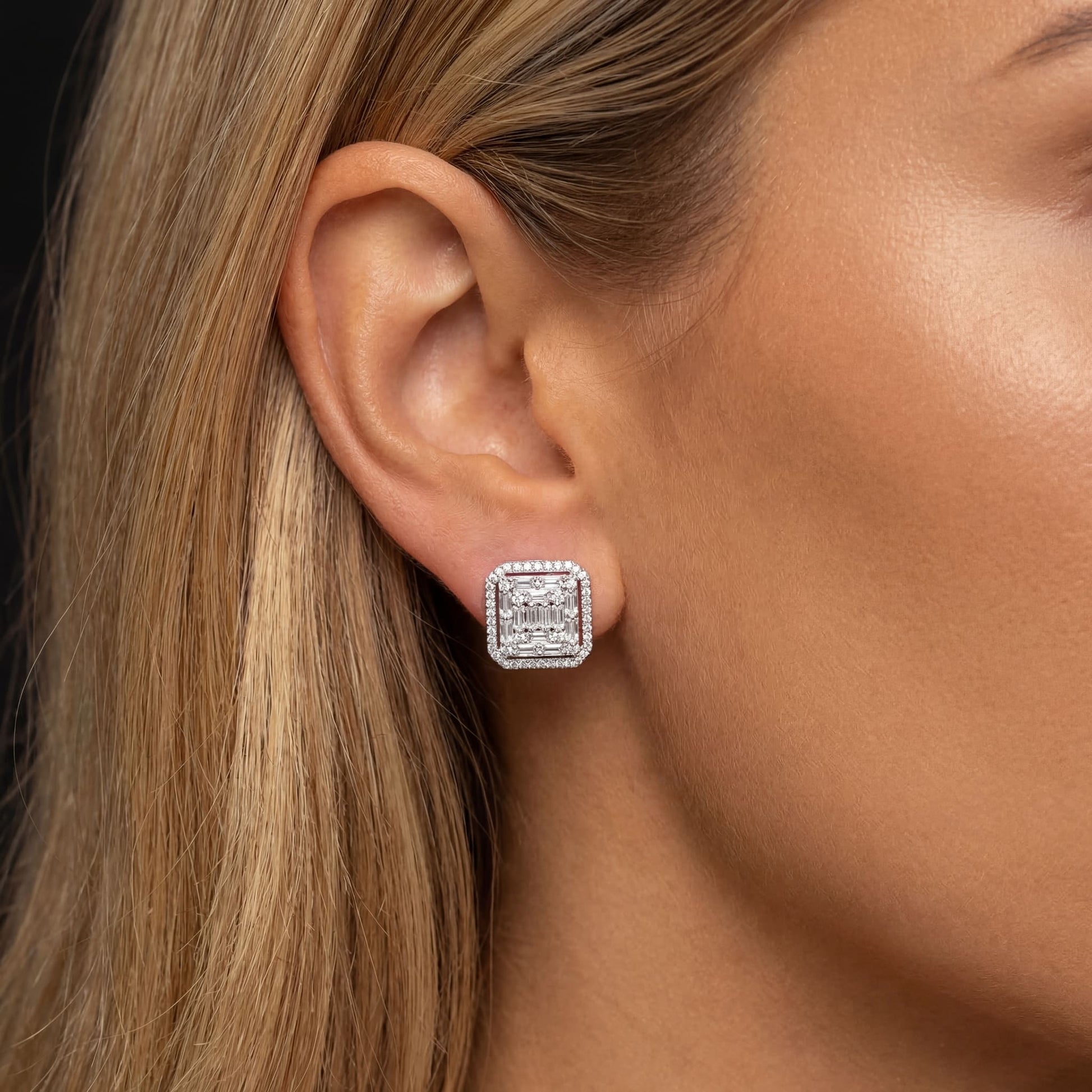ICED OUT "SILVER PHANTASTICO" OHRRINGE - ICERAIN JEWELRY
