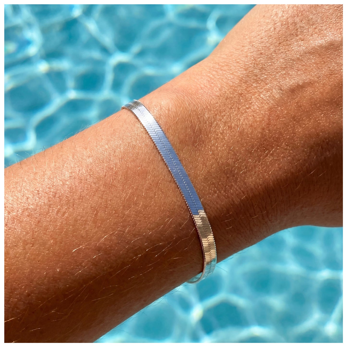 925S SILVER "HERRINGBONE" ARMBAND - ICERAIN JEWELRY