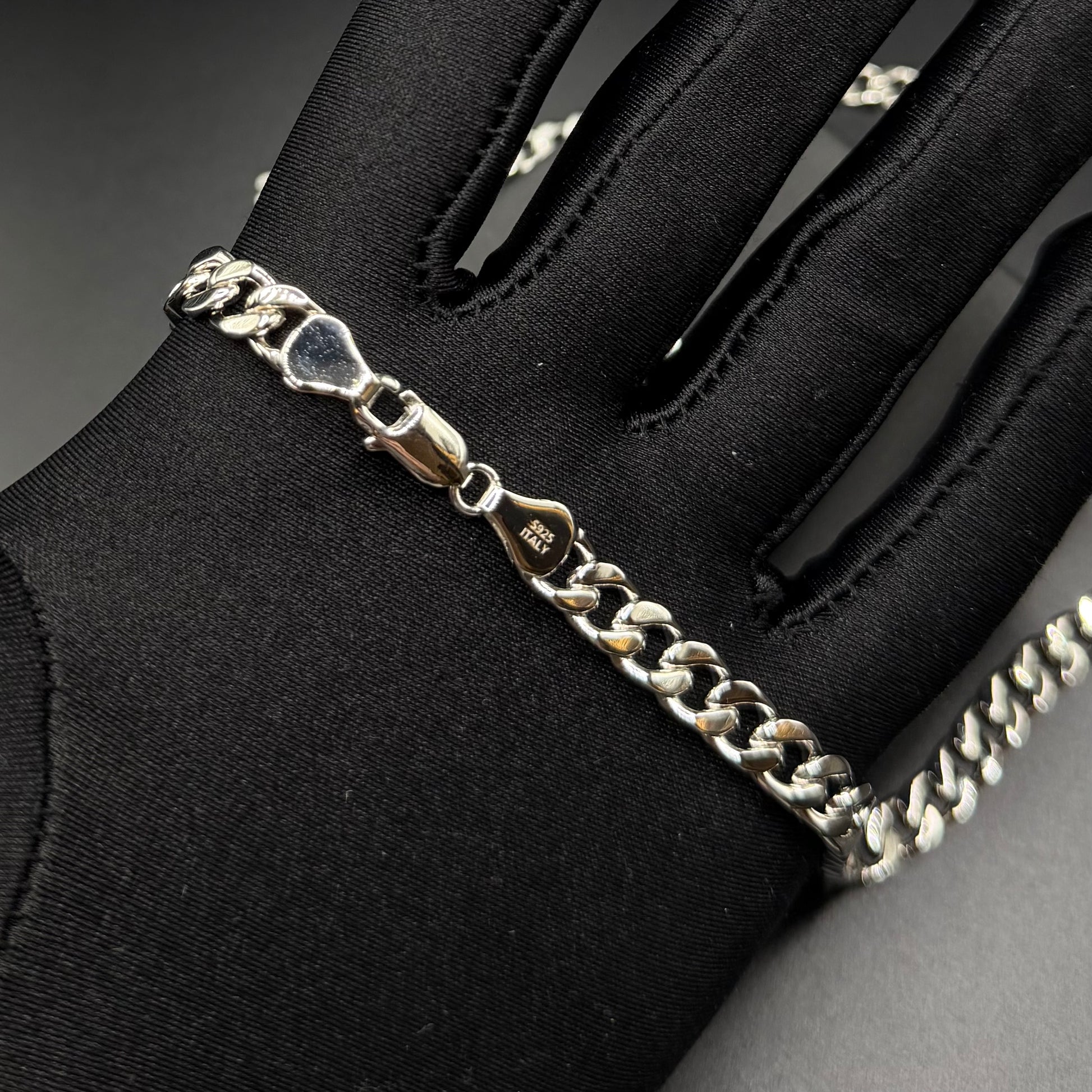 925S SILVER "CUBAN" KETTE - ICERAIN JEWELRY