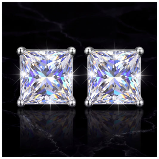 ICED OUT MOISSANITE "SILVERSTAR" WEISSGOLD 925S SILVER OHRRINGE