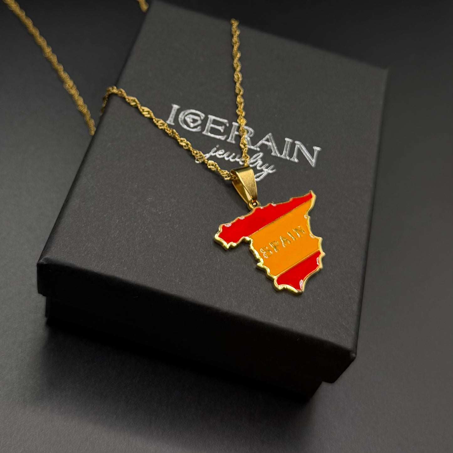 EDELSTAHL "SPAIN" LÄNDERKETTE - ICERAIN JEWELRY