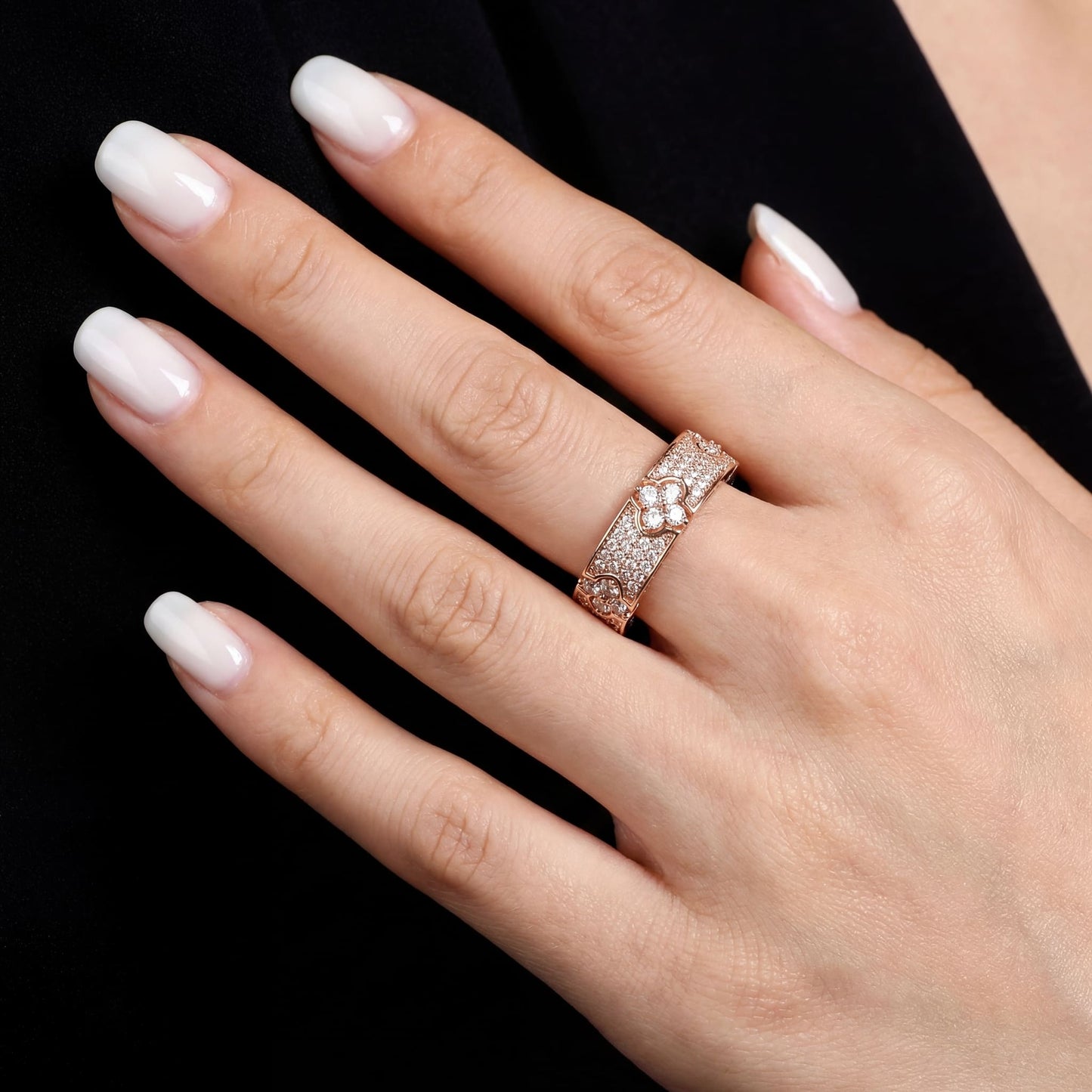 ICED OUT "CLOVER V2" RING - ICERAIN JEWELRY