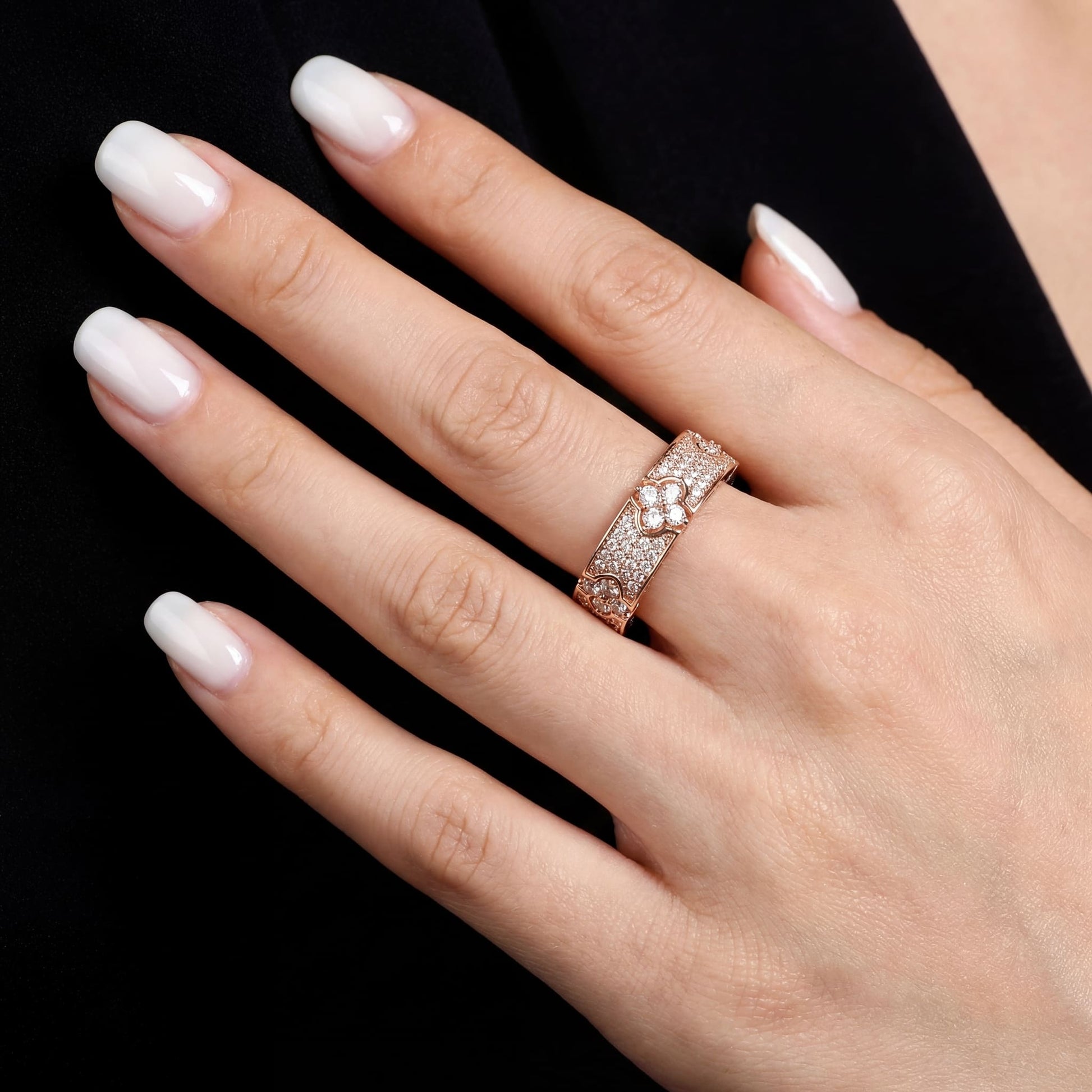 ICED OUT "CLOVER V2" RING - ICERAIN JEWELRY