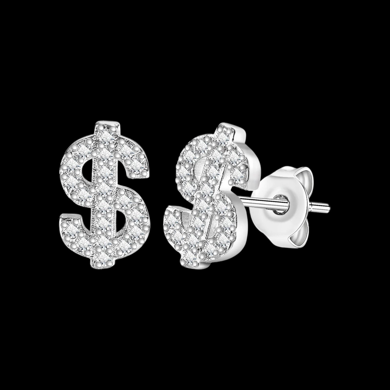 ICED OUT "DOLLAR" OHRRINGE - ICERAIN JEWELRY