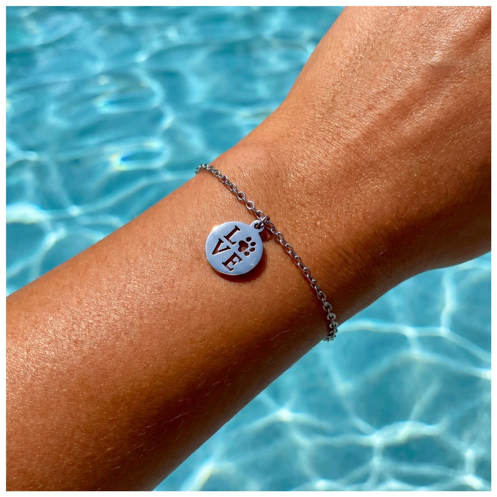 EDELSTAHL "SILVER LOVE DOG" ARMBAND - ICERAIN JEWELRY