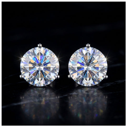 ICED OUT MOISSANITE "MANAMA" WEISSGOLD 925S SILVER OHRRINGE
