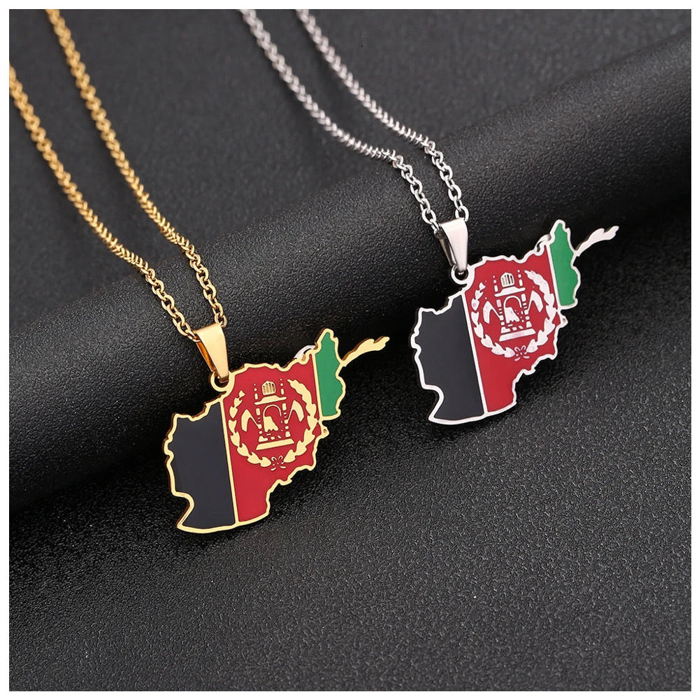 EDELSTAHL "AFGHANISTAN" LÄNDERKETTE - ICERAIN JEWELRY