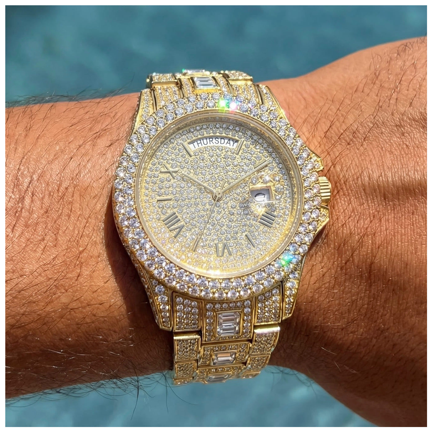 SALE | ICED OUT "GOLD PARAMONE" UHR