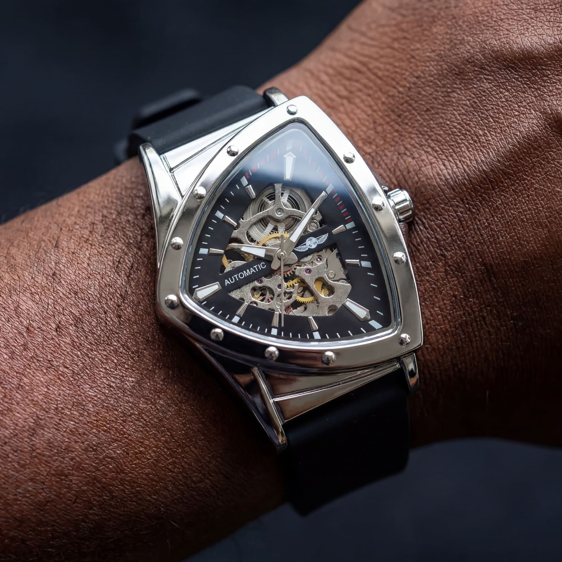 EDELSTAHL AUTOMATIK "TRIANGLAR" UHR - ICERAIN JEWELRY