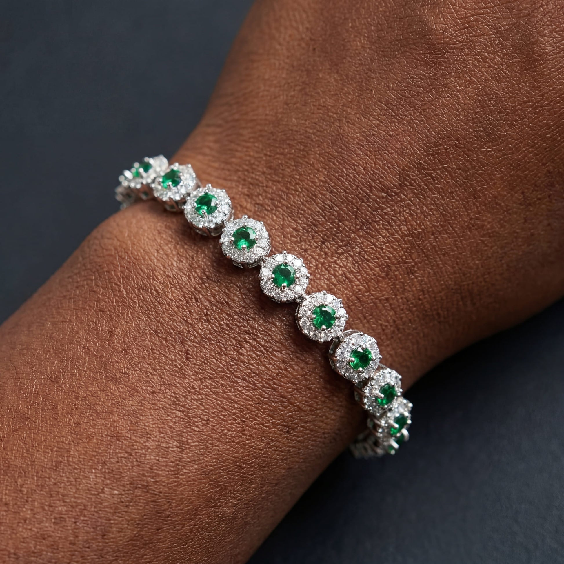 ICED OUT "GREEN CUSTLER" ARMBAND - ICERAIN JEWELRY