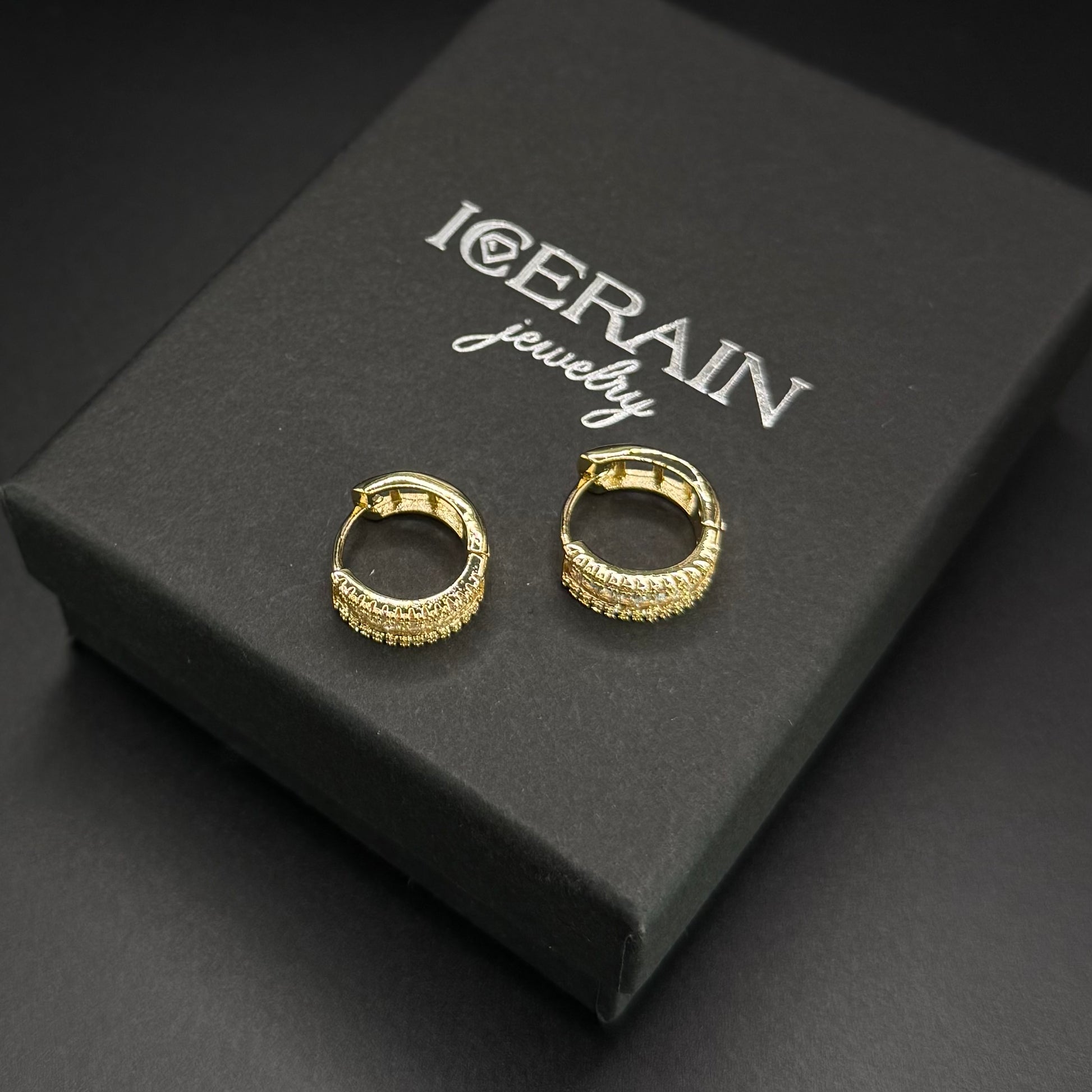 ICED OUT "GOLD CREOLES V2" OHRRINGE - ICERAIN JEWELRY
