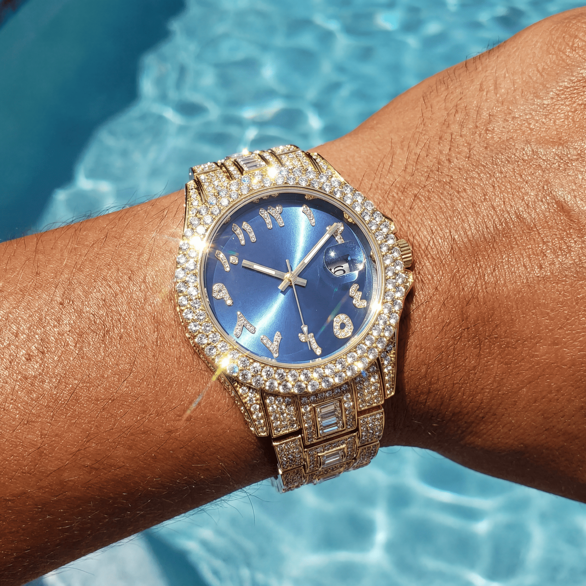 ICED OUT "ARABIC" UHR - ICERAIN JEWELRY