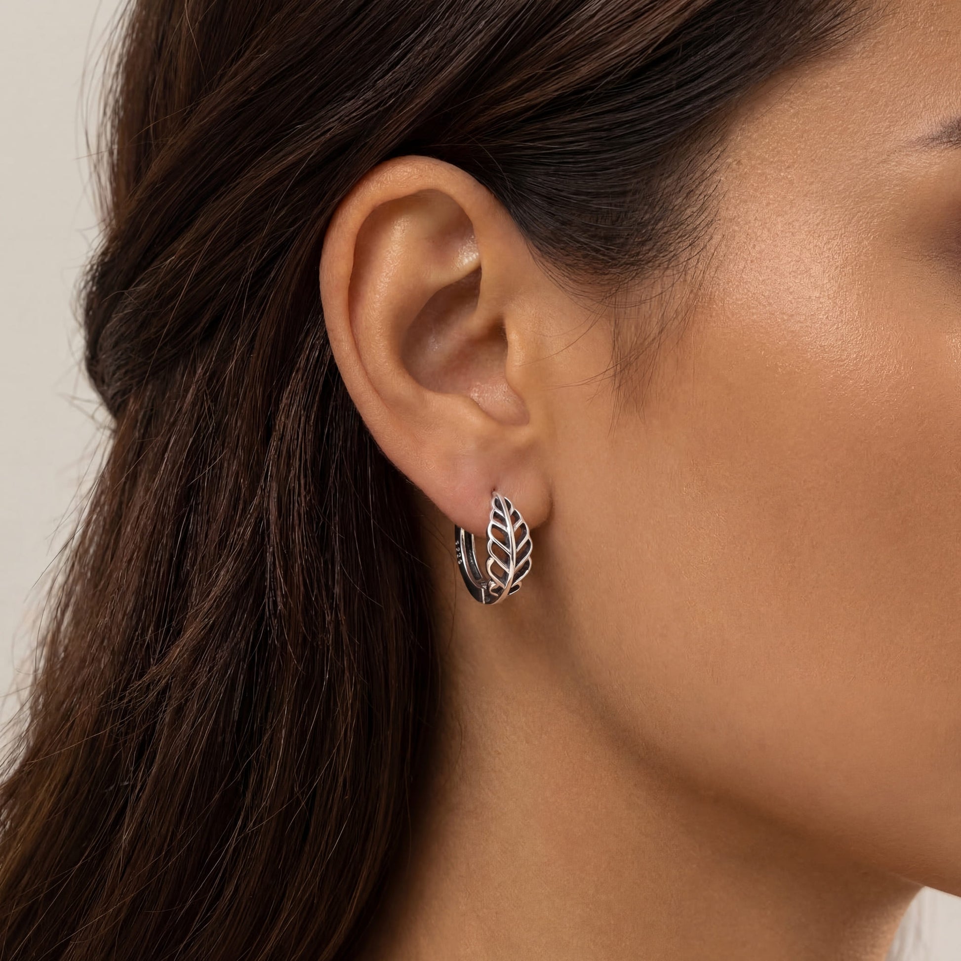 925S SILVER "LEAF" OHRRINGE - ICERAIN JEWELRY