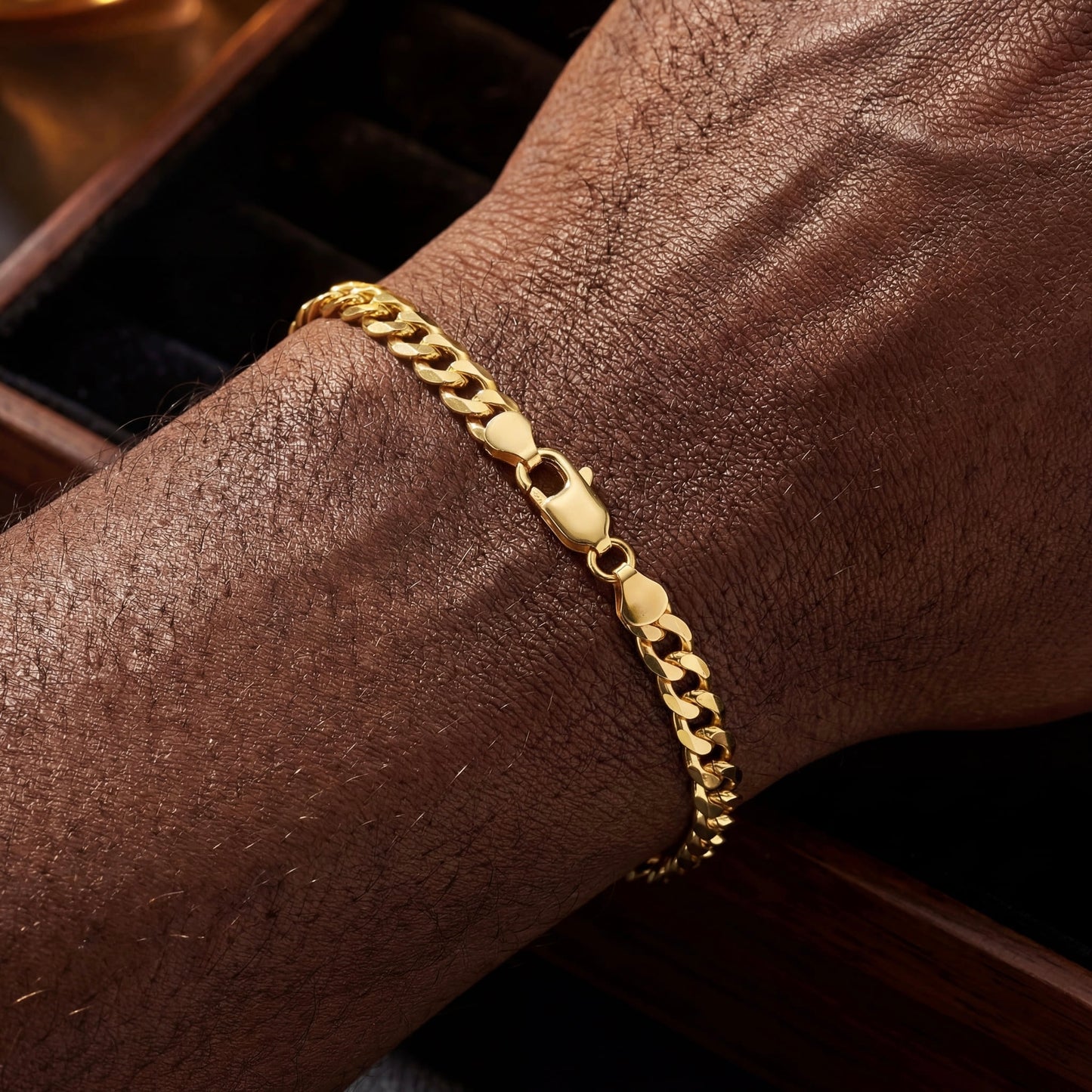 925S SILVER 18K GOLD "CUBAN" ARMBAND [CLASSIC VERSION] - ICERAIN JEWELRY