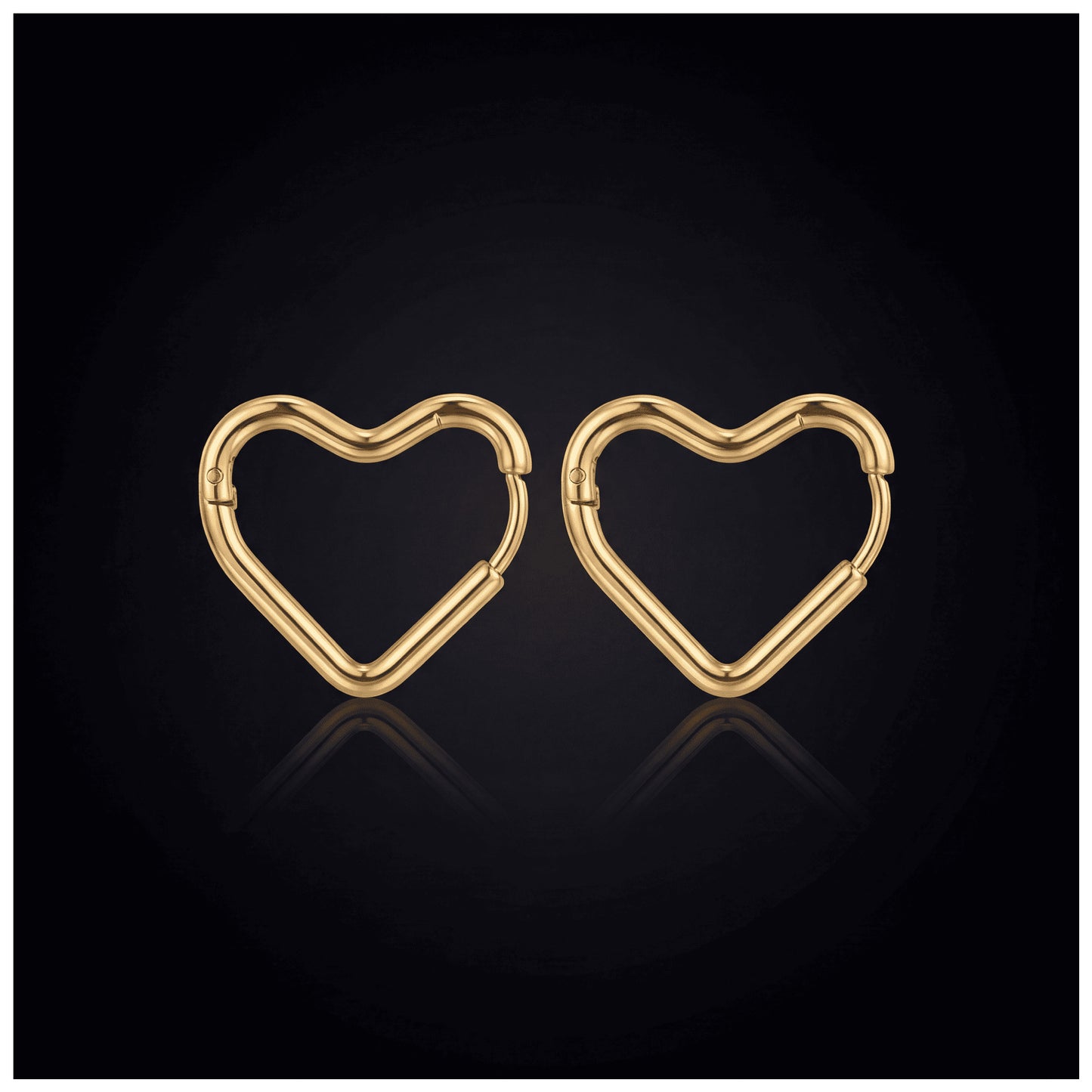 EDELSTAHL "HEART V3" OHRRINGE - ICERAIN JEWELRY