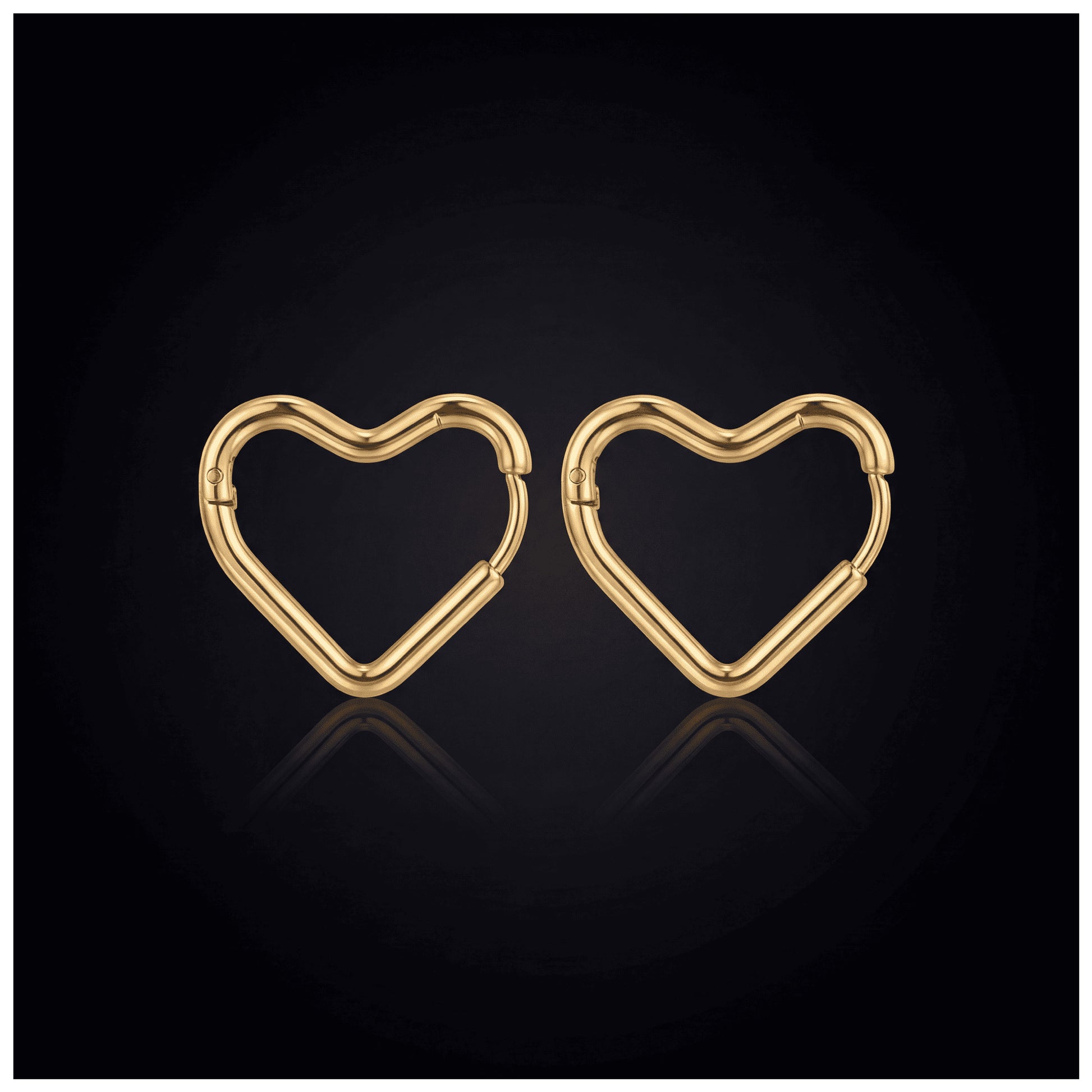 EDELSTAHL "HEART V3" OHRRINGE - ICERAIN JEWELRY