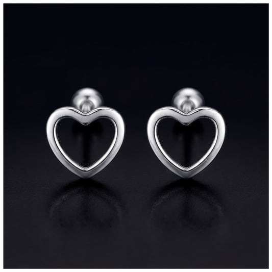 925S SILVER "HEART V5" OHRRINGE - ICERAIN JEWELRY