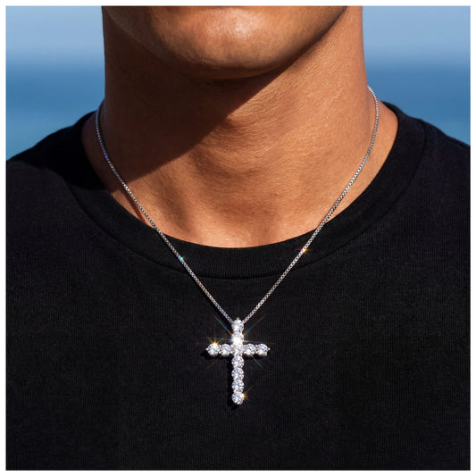ICED OUT "SHINY CROSS" KETTE - ICERAIN JEWELRY