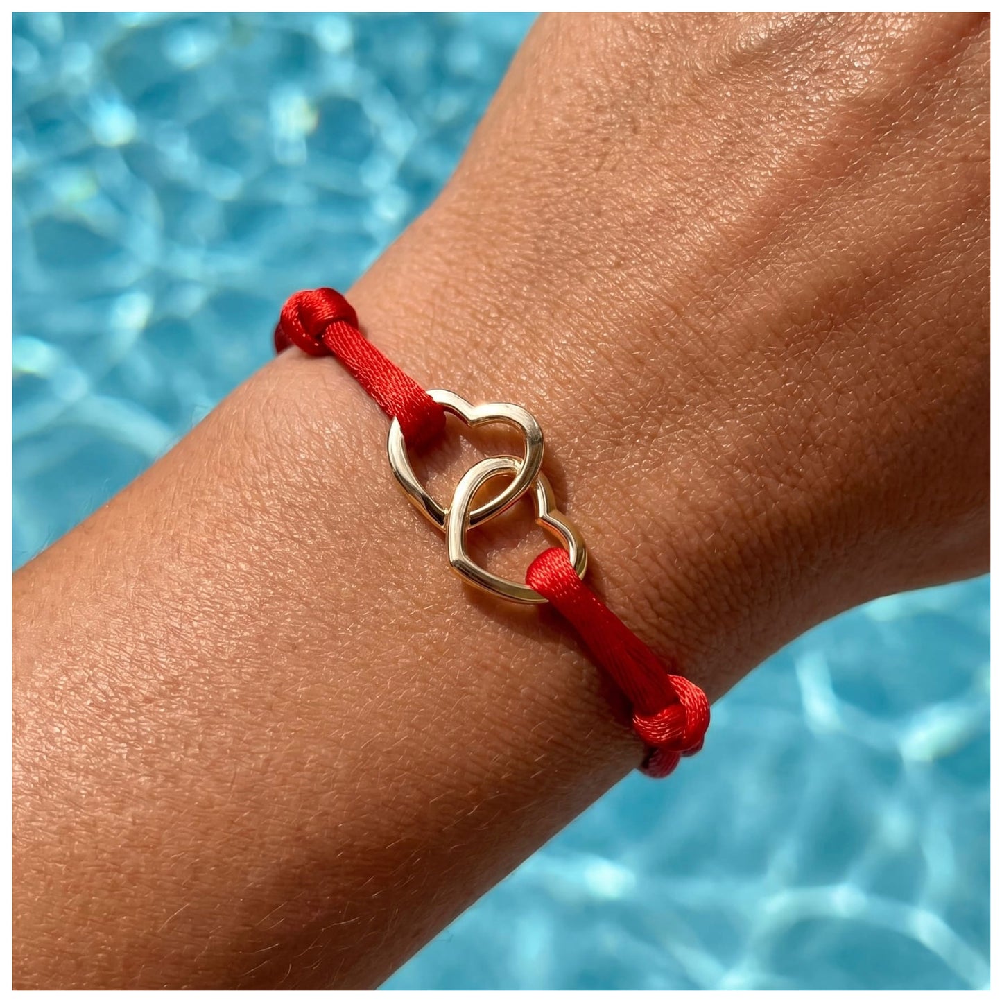 STOFF/EDELSTAHL "HEART" ARMBAND - ICERAIN JEWELRY