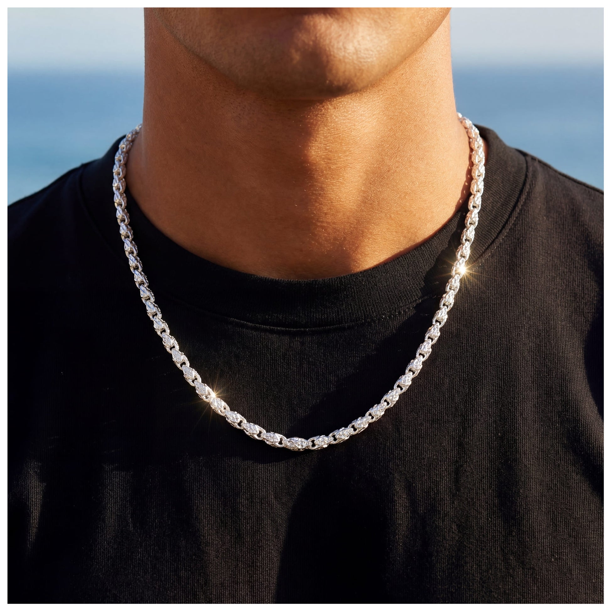 925S SILVER 5MM "FAUCET" KETTE - ICERAIN JEWELRY