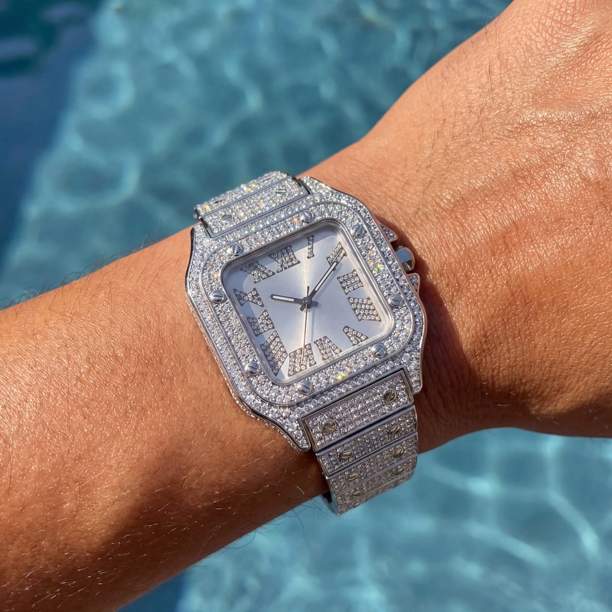 ICED OUT "PIAZZA" UHR - ICERAIN JEWELRY