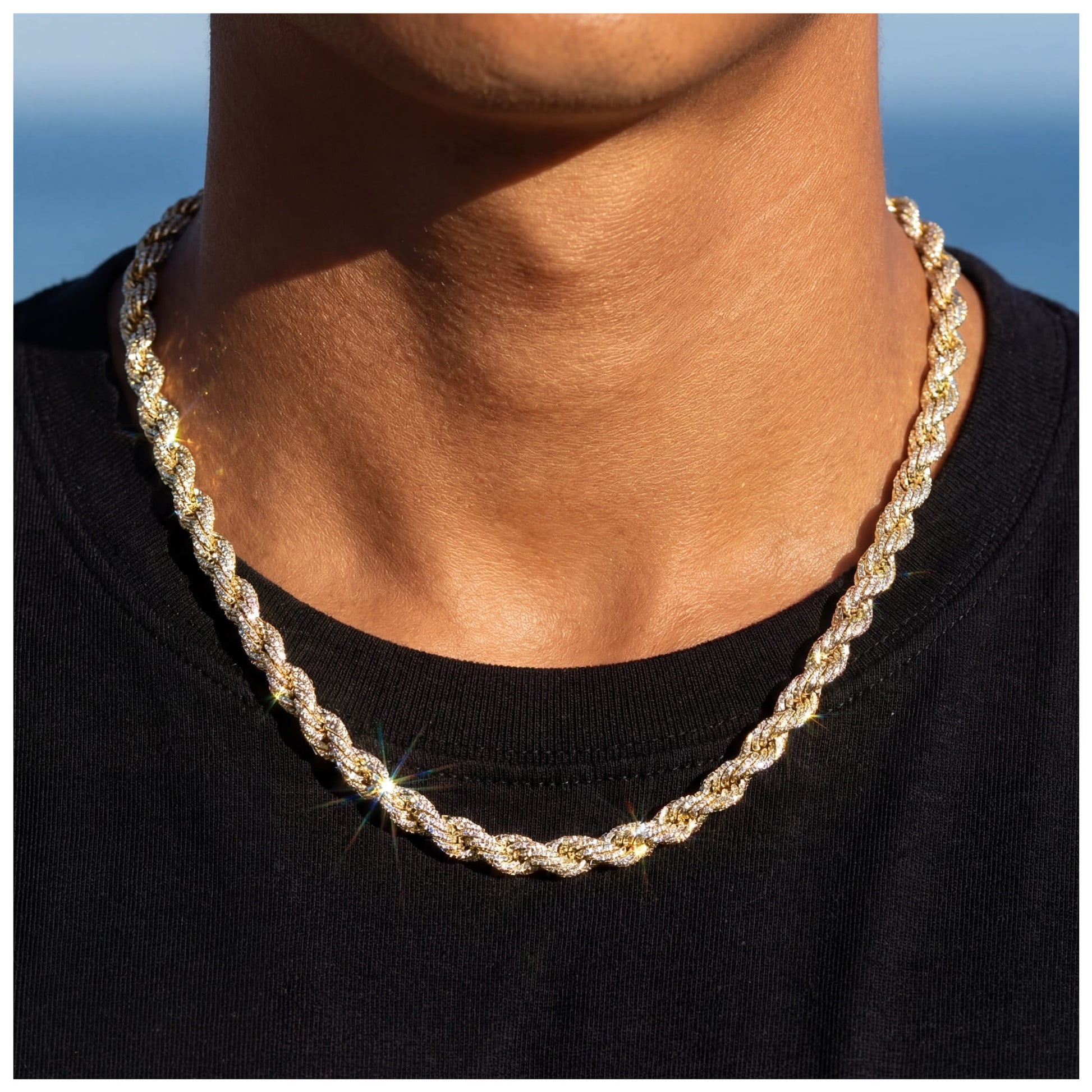 ICED OUT 8MM "GOLD ROPE" KETTE - ICERAIN JEWELRY