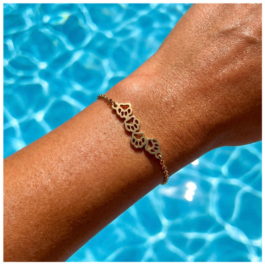 EDELSTAHL "GOLD DOG" ARMBAND - ICERAIN JEWELRY