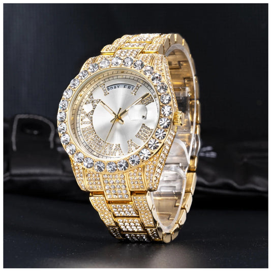 Luxus Designer Iced Out "Lehming" Uhr + Box + Armbandkürzer - ICERAIN JEWELRY