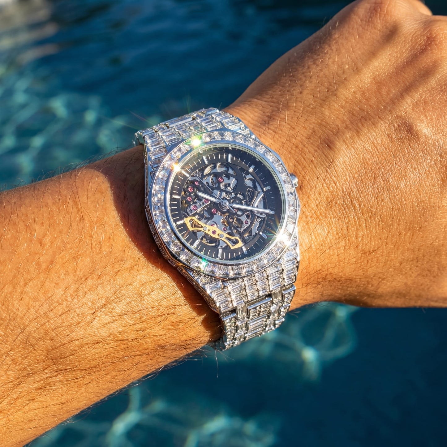 ICED OUT AUTOMATIK "SCHELETRO V2" UHR - ICERAIN JEWELRY