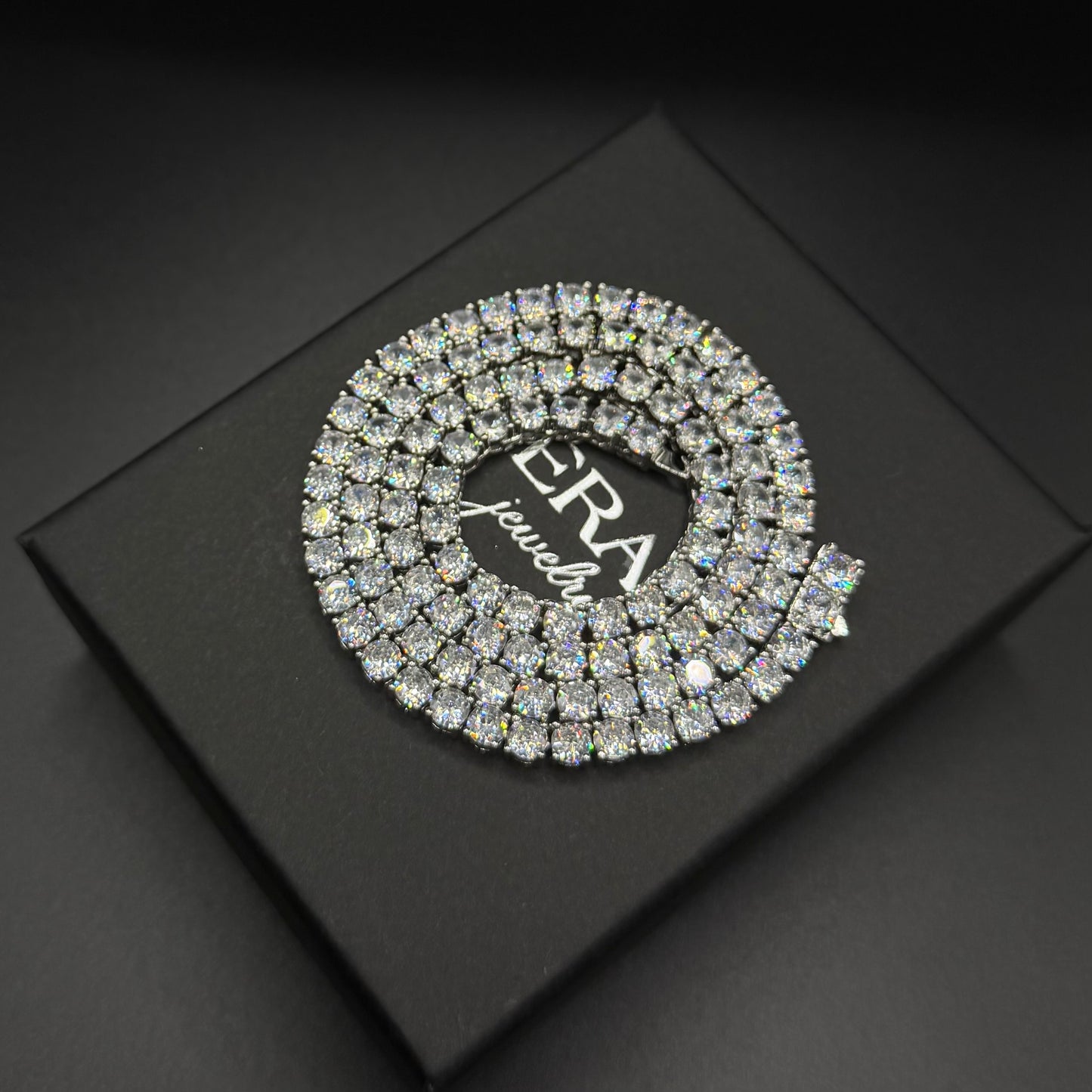 ICED OUT "SILVER TENNIS" KETTE - ICERAIN JEWELRY