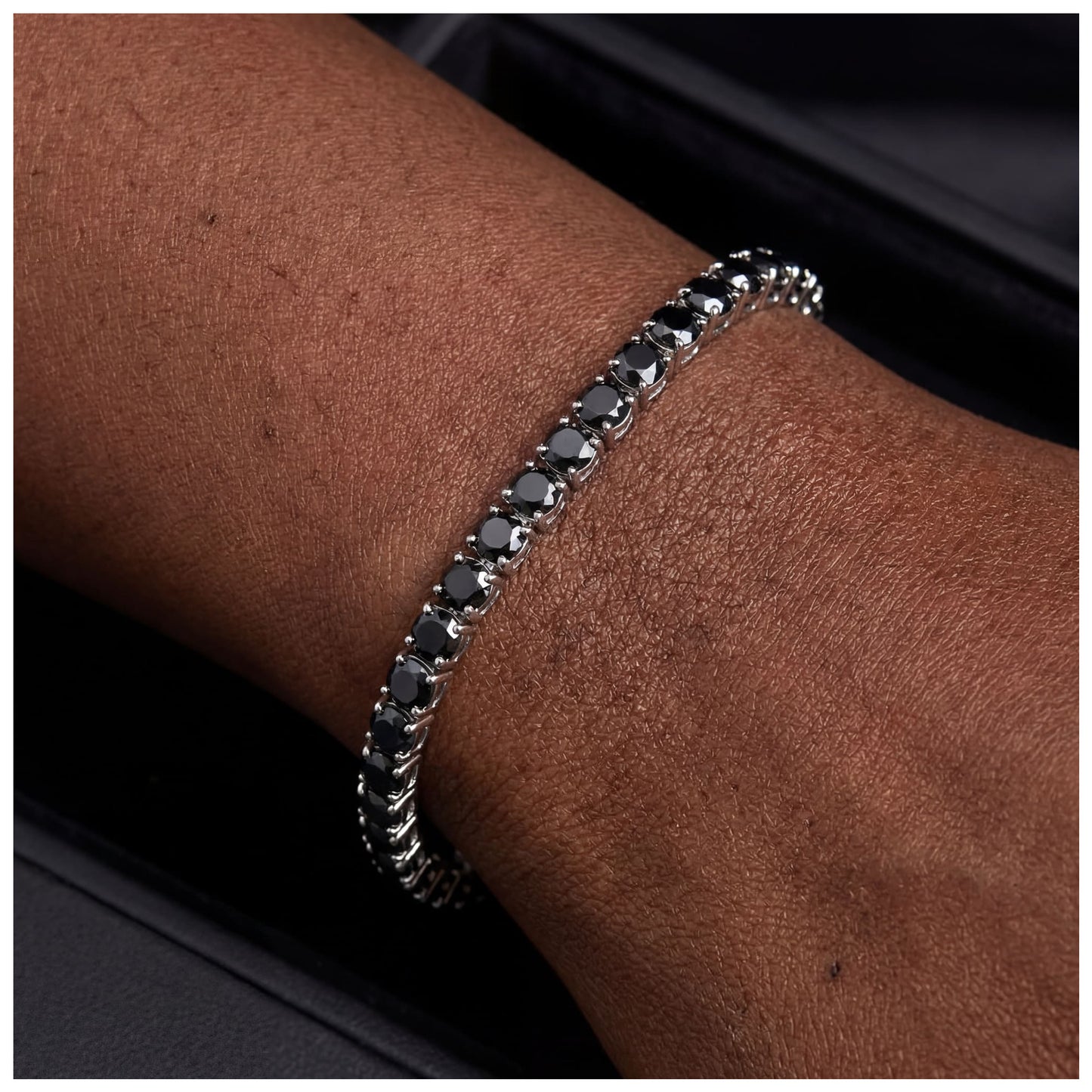 4MM "BLACK TENNIS" ARMBAND - ICERAIN JEWELRY