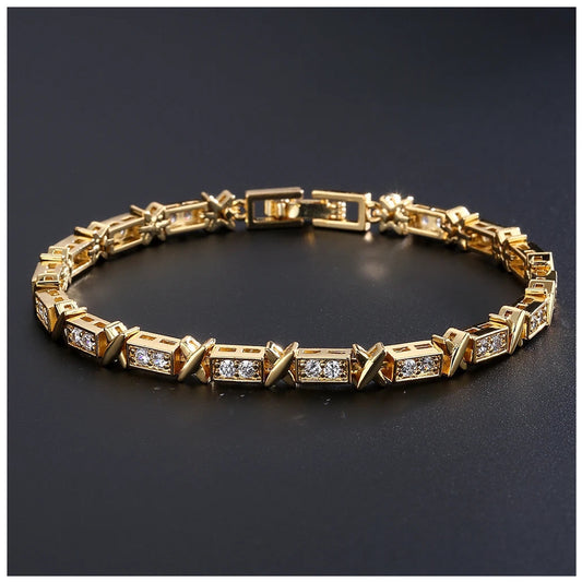 ICED OUT 3MM "GOLD XONE" ARMBAND - ICERAIN JEWELRY