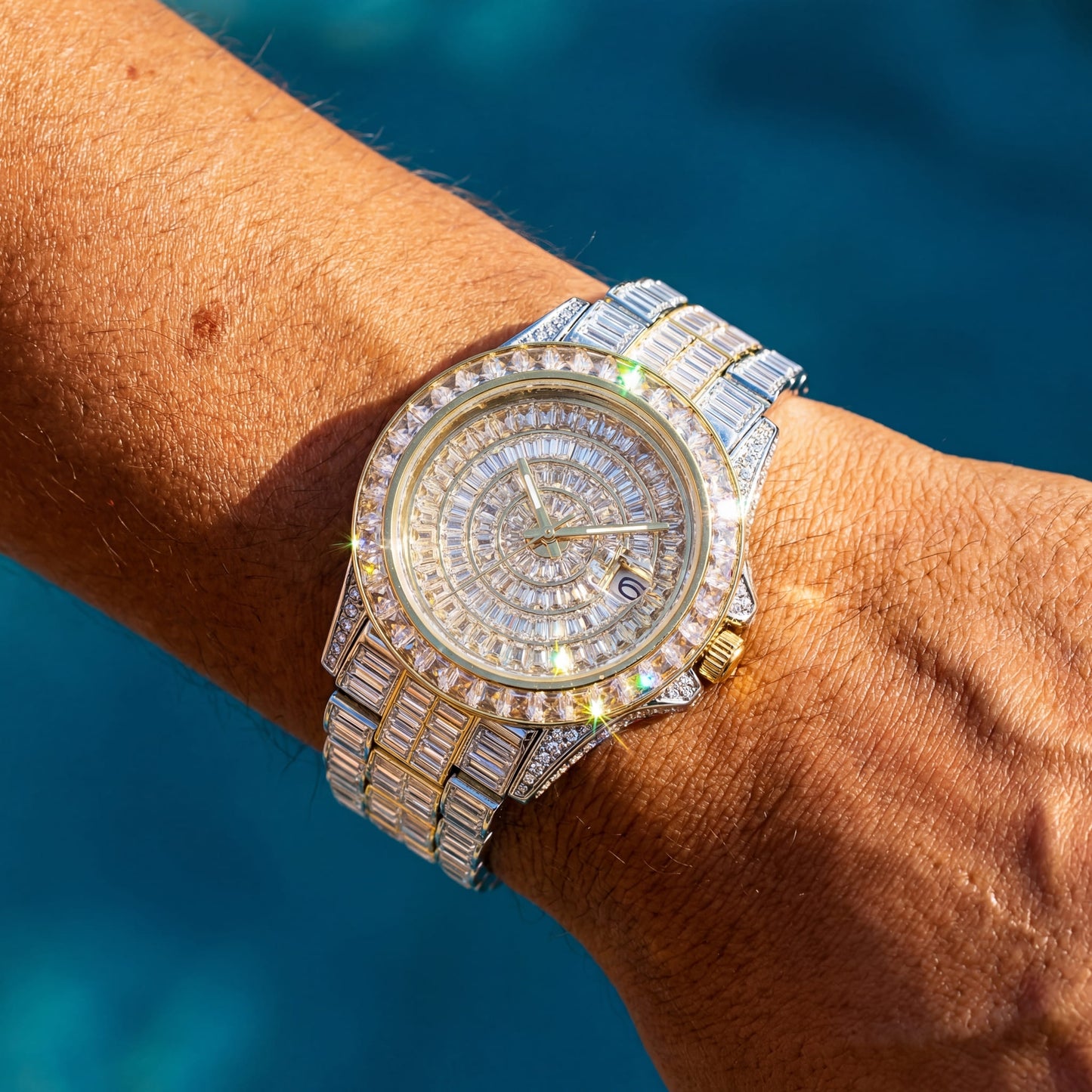 ICED OUT "FACINARE" UHR - ICERAIN JEWELRY