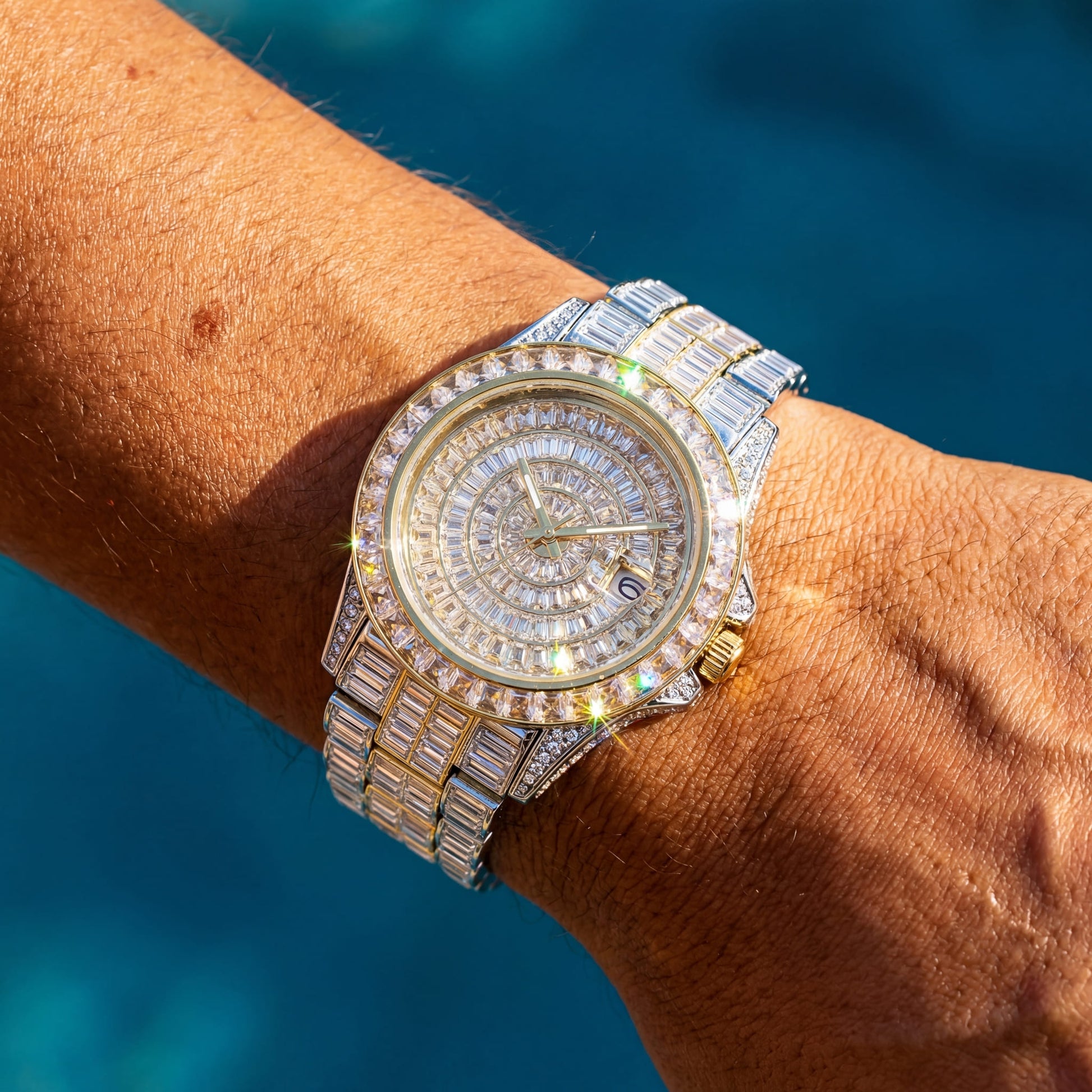 ICED OUT "FACINARE" UHR - ICERAIN JEWELRY