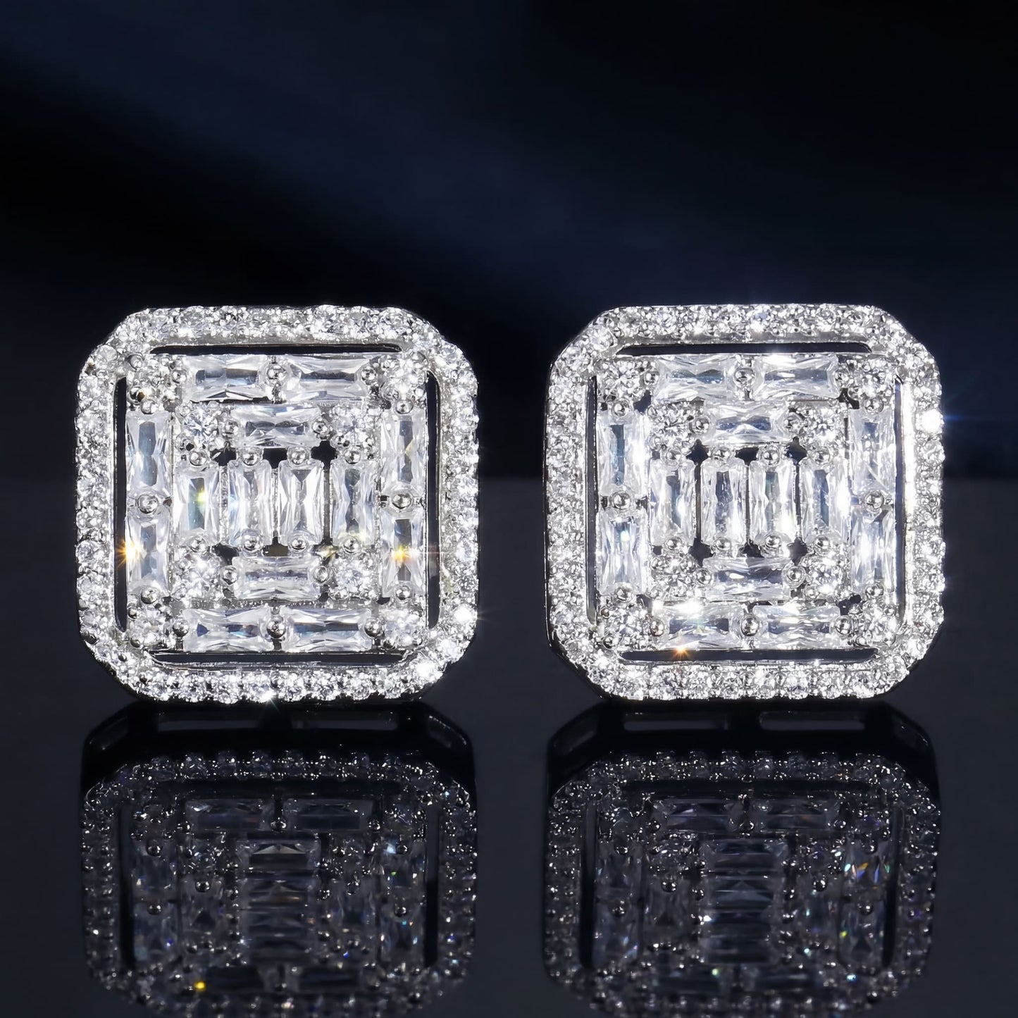 ICED OUT "SILVER PHANTASTICO" OHRRINGE - ICERAIN JEWELRY
