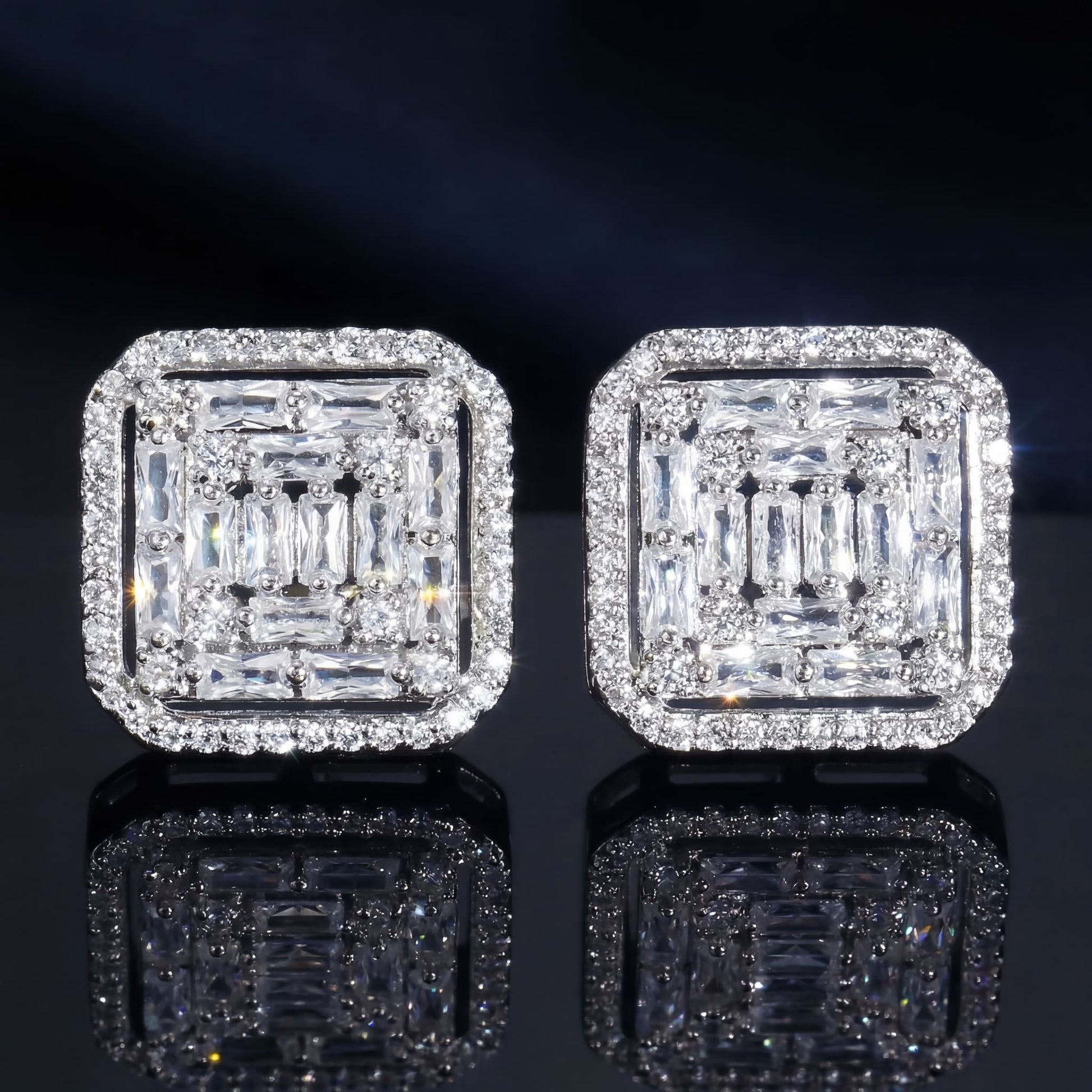 ICED OUT "SILVER PHANTASTICO" OHRRINGE - ICERAIN JEWELRY