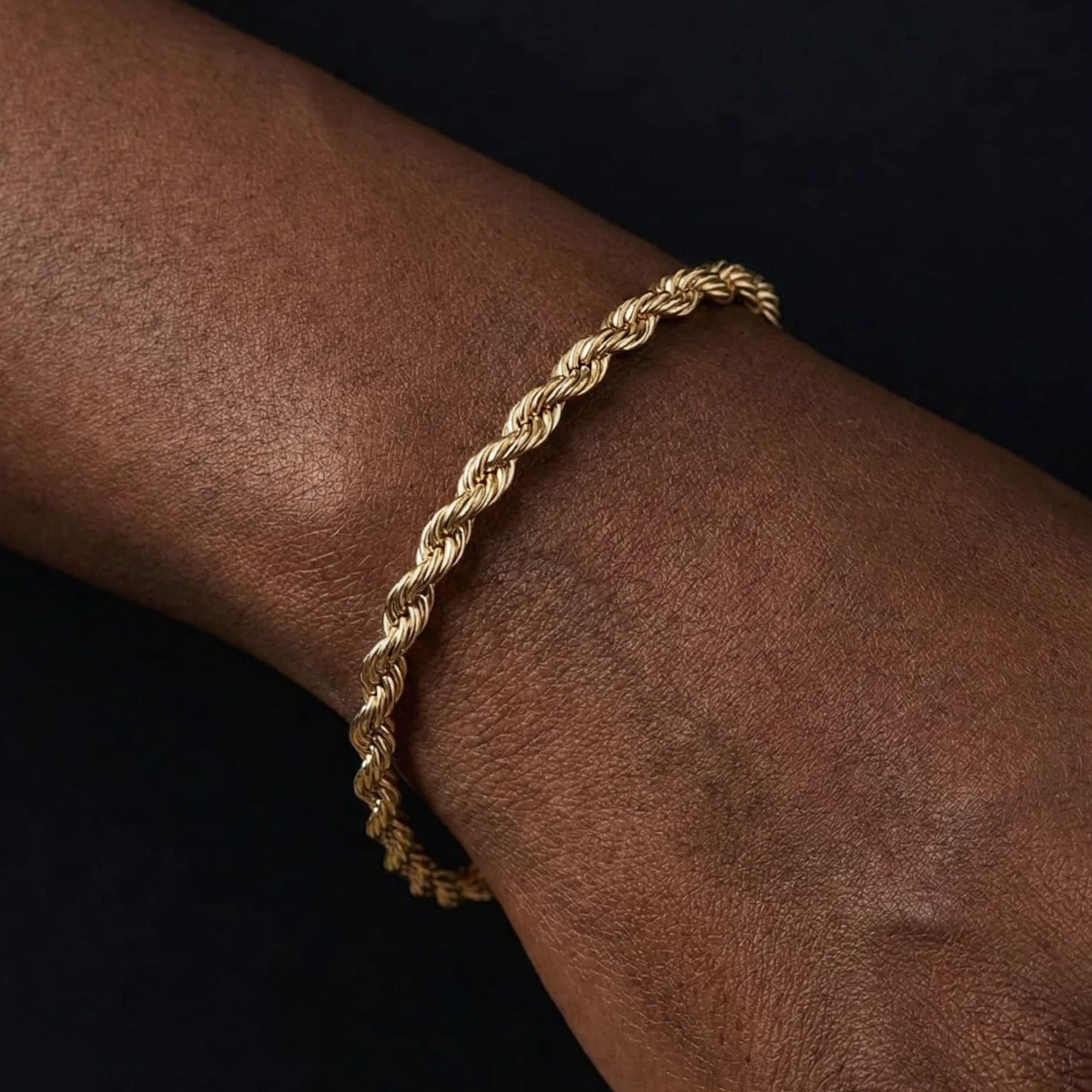 925S SILVER 18K GOLD "ROPE" ARMBAND - ICERAIN JEWELRY