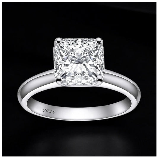 Luxus Iced Out Moissanite "Marry" Whitegold 925S Silver Ringe - ICERAIN JEWELRY