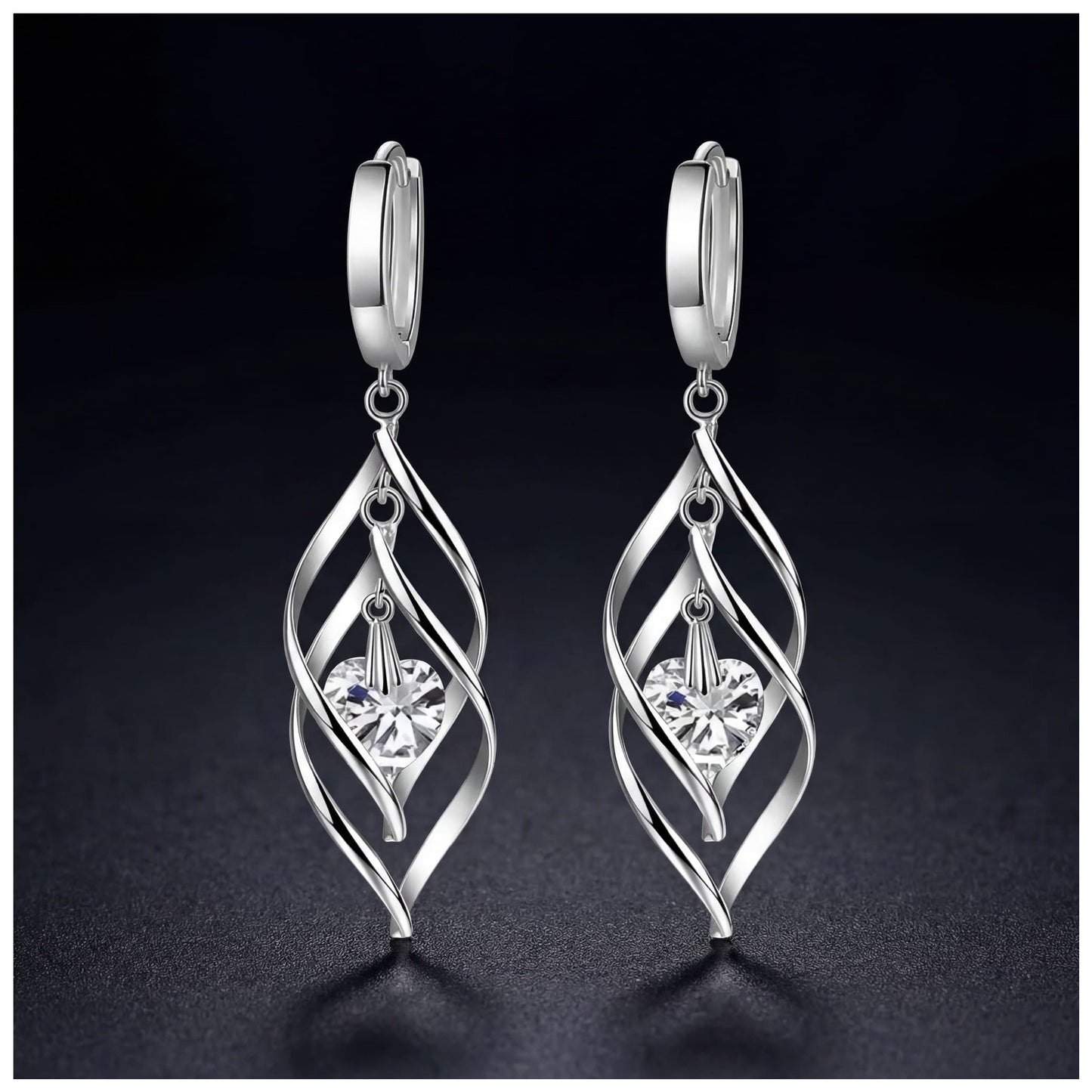 925S SILVER "SILVER HOLLOW" OHRRINGE - ICERAIN JEWELRY
