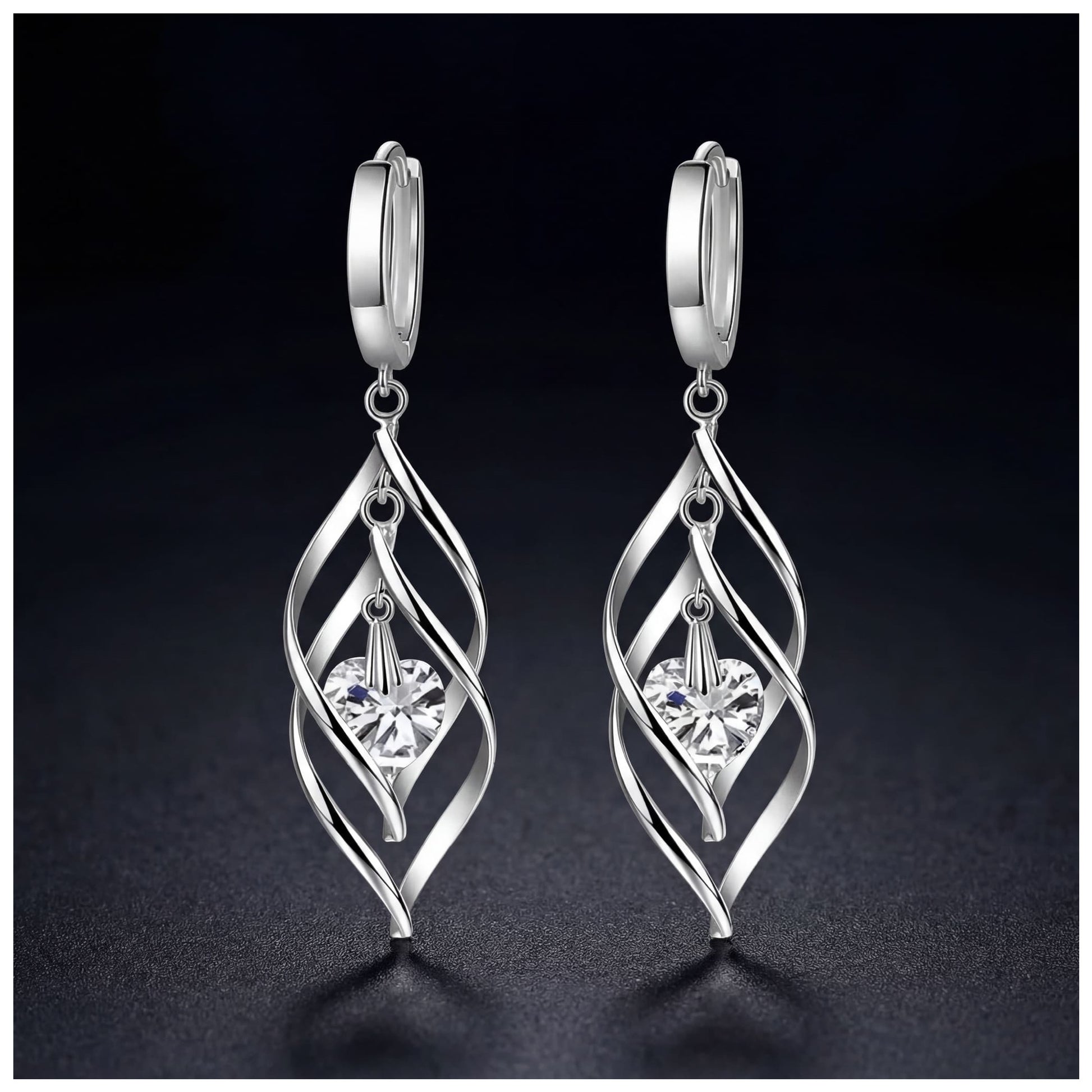 925S SILVER "SILVER HOLLOW" OHRRINGE - ICERAIN JEWELRY