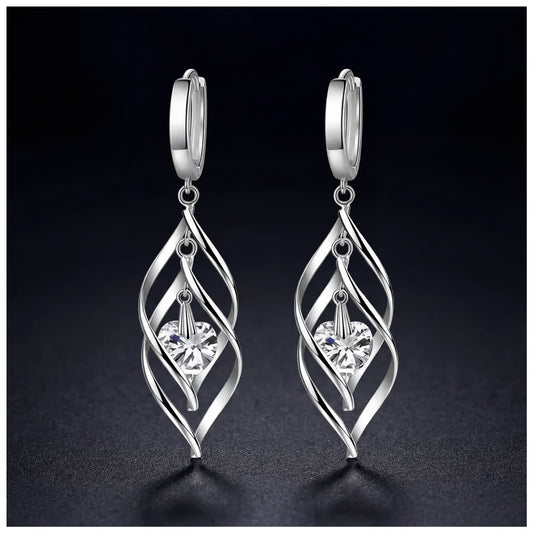 925S SILVER "SILVER HOLLOW" OHRRINGE - ICERAIN JEWELRY