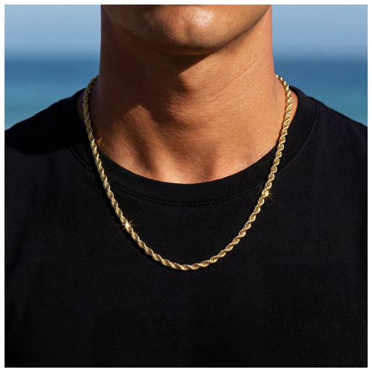 SALE | EDELSTAHL 3MM 60CM "GOLD ROPE" KETTE - ICERAIN JEWELRY
