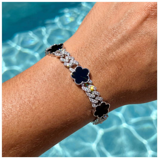 ICED OUT 8MM "FLOWER CHOPPER CUBAN" ARMBAND - ICERAIN JEWELRY
