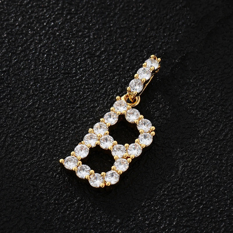 PERSONALISIERTER ICED OUT ANFANGSBUCHSTABE "SI" CHARM - ICERAIN JEWELRY