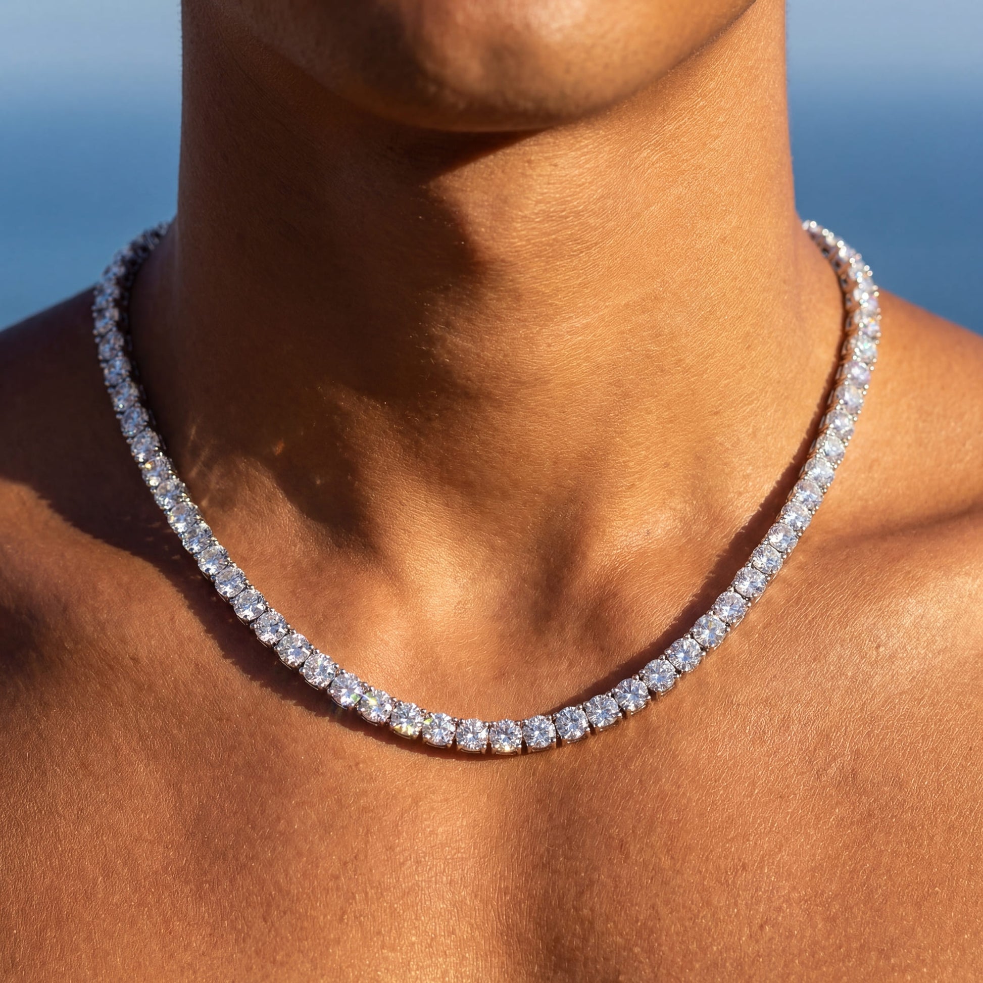 ICED OUT "SILVER TENNIS" KETTE - ICERAIN JEWELRY