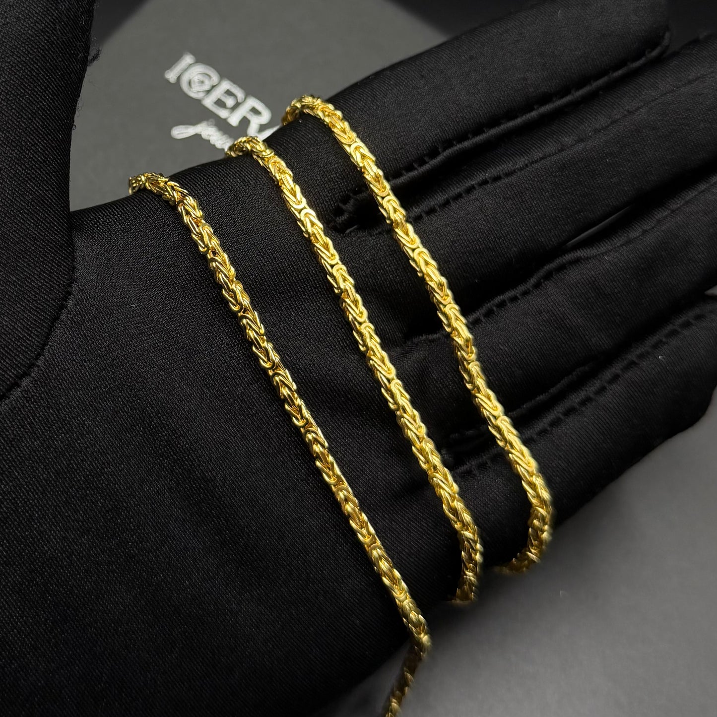 925S SILVER 18K GOLD 2,5MM "KING" KÖNIGSKETTE - ICERAIN JEWELRY