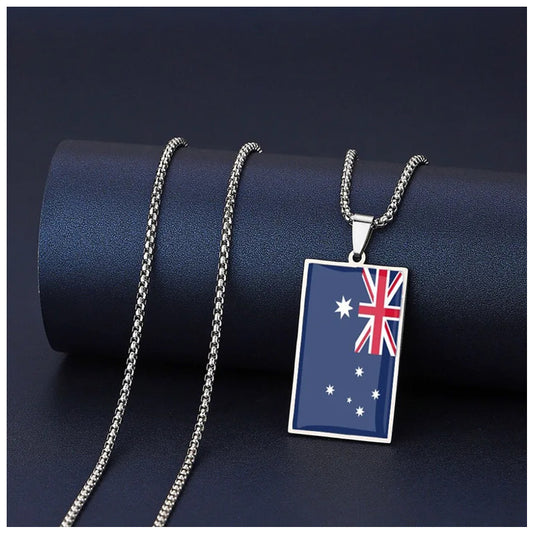 EDELSTAHL "AUSTRALIA FLAG" LÄNDERKETTE - ICERAIN JEWELRY
