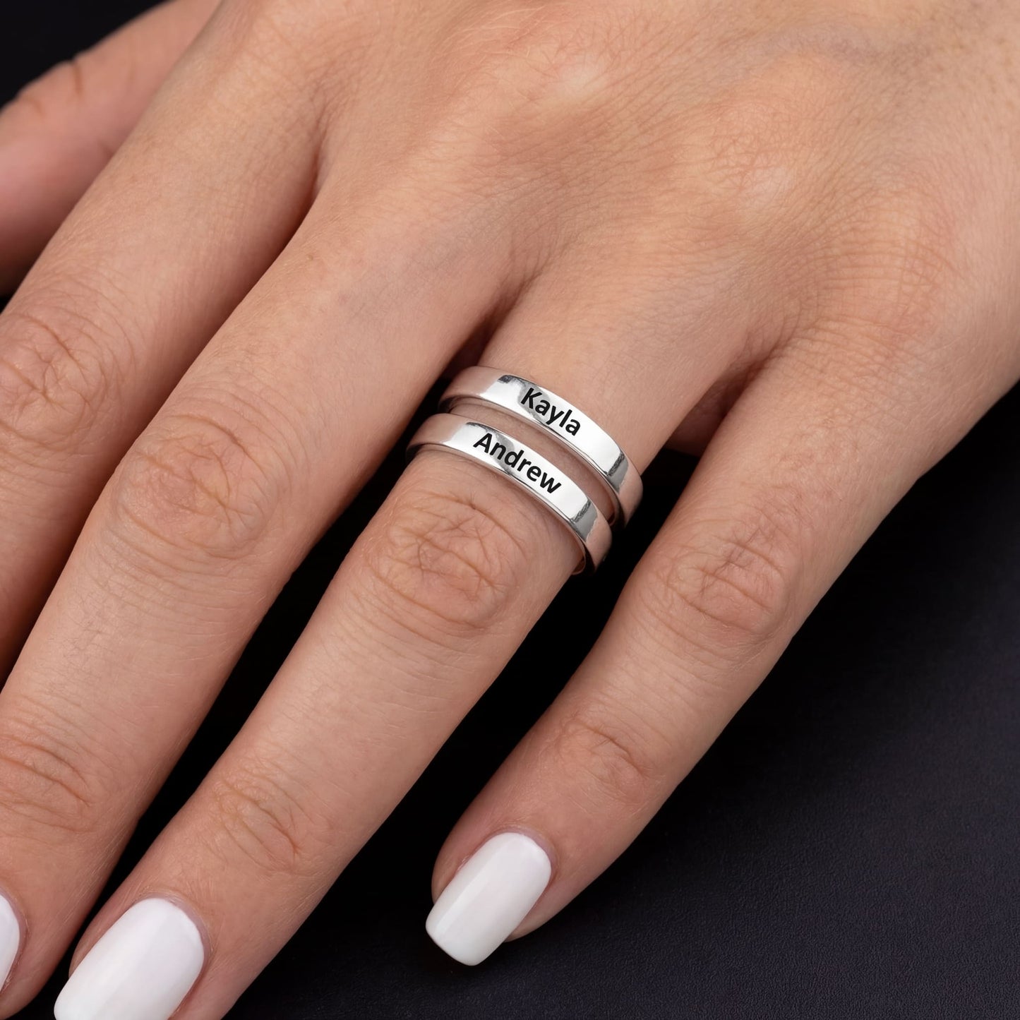 PERSONALISIERTER EDELSTAHL "PROMIZ" RING - ICERAIN JEWELRY