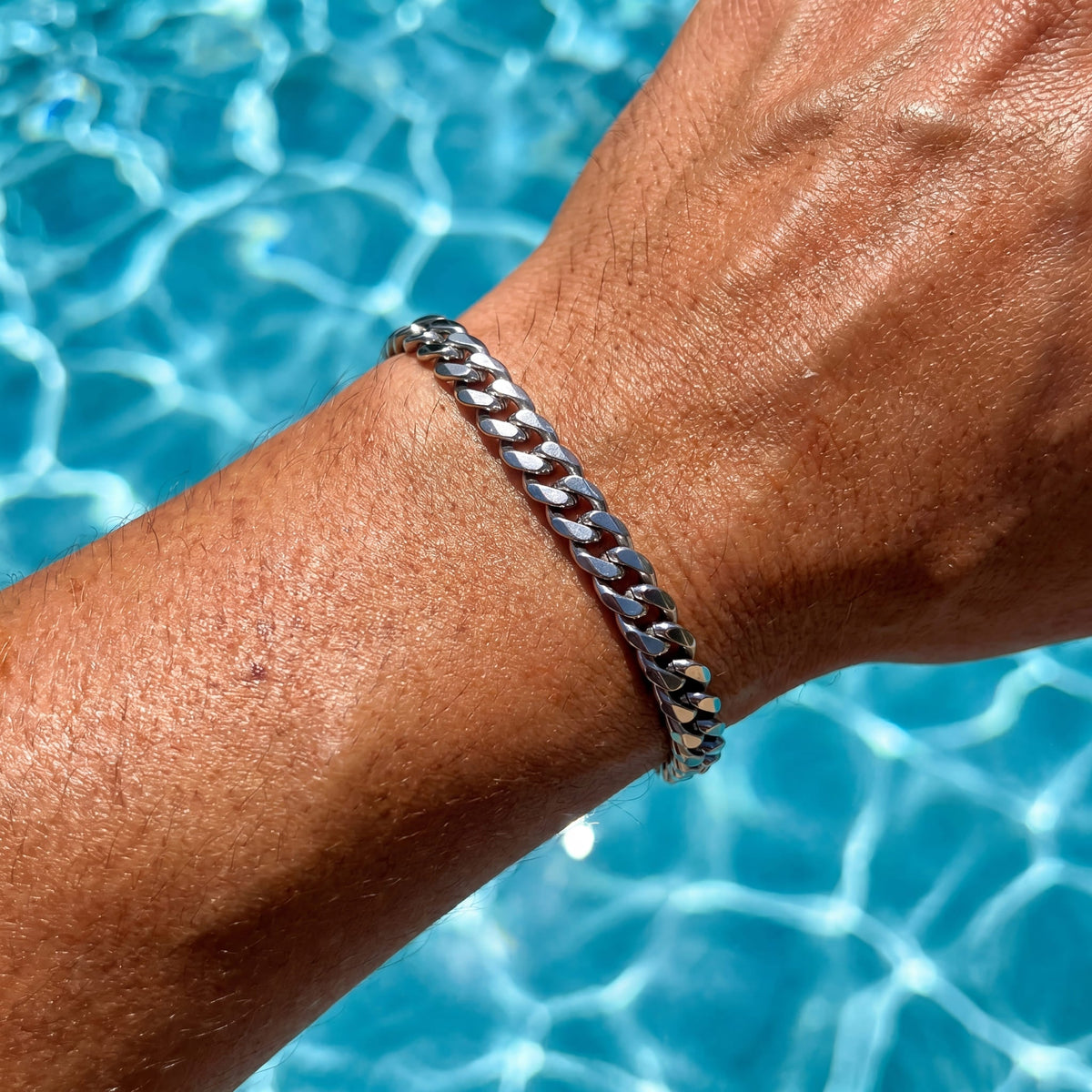 SALE | EDELSTAHL 3MM 18CM "SILVER CUBAN" ARMBAND - ICERAIN JEWELRY